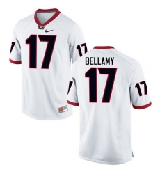 Men Georgia Bulldogs #17 Davin Bellamy College Football Jerseys-White Men Georgia Bulldogs #17 Davin Bellamy College Football Jerseys-White