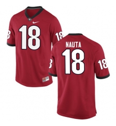 Men Georgia Bulldogs #18 Isaac Nauta College Football Jerseys-Red Men Georgia Bulldogs #18 Isaac Nauta College Football Jerseys-Red