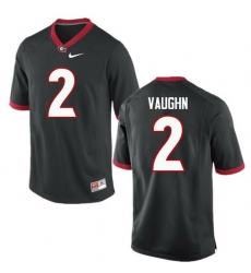 Men Georgia Bulldogs #2 Sam Vaughn College Football Jerseys-Black Men Georgia Bulldogs #2 Sam Vaughn College Football Jerseys-Black