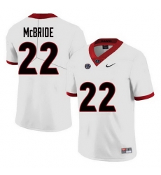 Men Georgia Bulldogs #22 Nate McBride College Football Jerseys Sale-White Men Georgia Bulldogs #22 Nate McBride College Football Jerseys Sale-White