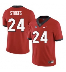 Men Georgia Bulldogs #24 Eric Stokes College Football Jerseys Sale-Red Men Georgia Bulldogs #24 Eric Stokes College Football Jerseys Sale-Red