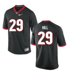 Men Georgia Bulldogs #29 Tim Hill College Football Jerseys-Black Men Georgia Bulldogs #29 Tim Hill College Football Jerseys-Black