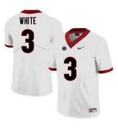 Men Georgia Bulldogs #3 Zamir White College Football Jerseys Sale-White Men Georgia Bulldogs #3 Zamir White College Football Jerseys Sale-White