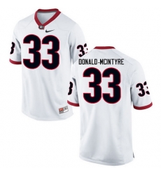Men Georgia Bulldogs #33 Ian Donald-McIntyre College Football Jerseys-White Men Georgia Bulldogs #33 Ian Donald-McIntyre College Football Jerseys-White
