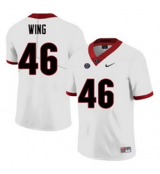 Men Georgia Bulldogs #46 Andrew Wing College Football Jerseys Sale-White Men Georgia Bulldogs #46 Andrew Wing College Football Jerseys Sale-White