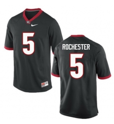 Men Georgia Bulldogs #5 Julian Rochester College Football Jerseys-Black Men Georgia Bulldogs #5 Julian Rochester College Football Jerseys-Black