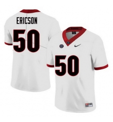 Men Georgia Bulldogs #50 Warren Ericson College Football Jerseys Sale-White Men Georgia Bulldogs #50 Warren Ericson College Football Jerseys Sale-White