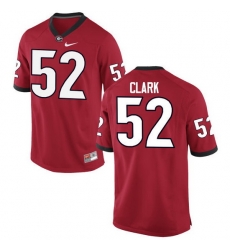 Men Georgia Bulldogs #52 Tyler Clark College Football Jerseys-Red Men Georgia Bulldogs #52 Tyler Clark College Football Jerseys-Red