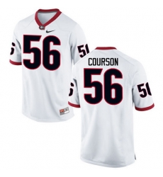 Men Georgia Bulldogs #56 John Courson College Football Jerseys-White Men Georgia Bulldogs #56 John Courson College Football Jerseys-White