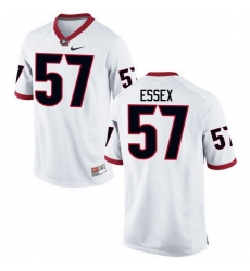 Men Georgia Bulldogs #57 Alex Essex College Football Jerseys-White Men Georgia Bulldogs #57 Alex Essex College Football Jerseys-White
