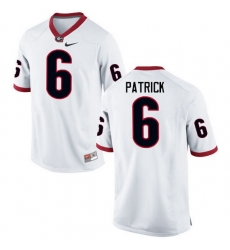 Men Georgia Bulldogs #6 Natrez Patrick College Football Jerseys-White Men Georgia Bulldogs #6 Natrez Patrick College Football Jerseys-White