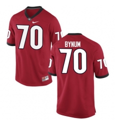 Men Georgia Bulldogs #70 Aulden Bynum College Football Jerseys-Red Men Georgia Bulldogs #70 Aulden Bynum College Football Jerseys-Red