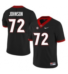 Men Georgia Bulldogs #72 Netori Johnson College Football Jerseys Sale-Black Men Georgia Bulldogs #72 Netori Johnson College Football Jerseys Sale-Black