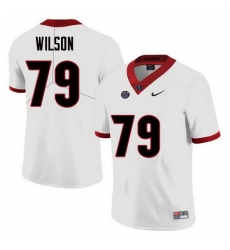Men Georgia Bulldogs #79 Isaiah Wilson College Football Jerseys Sale-White Men Georgia Bulldogs #79 Isaiah Wilson College Football Jerseys Sale-White