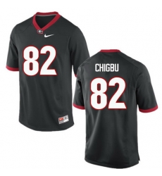 Men Georgia Bulldogs #82 Michael Chigbu College Football Jerseys-Black Men Georgia Bulldogs #82 Michael Chigbu College Football Jerseys-Black