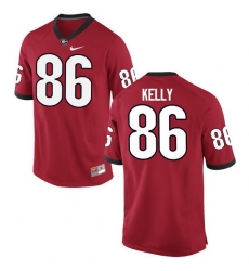 Men Georgia Bulldogs #86 Davis Kelly College Football Jerseys-Red Men Georgia Bulldogs #86 Davis Kelly College Football Jerseys-Red