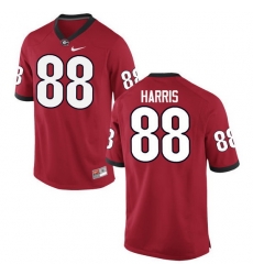 Men Georgia Bulldogs #88 Jackson Harris College Football Jerseys-Red Men Georgia Bulldogs #88 Jackson Harris College Football Jerseys-Red
