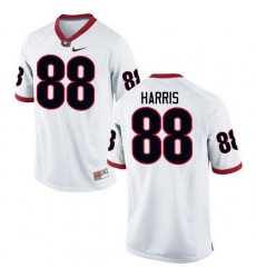 Men Georgia Bulldogs #88 Jackson Harris College Football Jerseys-White Men Georgia Bulldogs #88 Jackson Harris College Football Jerseys-White