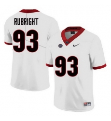 Men Georgia Bulldogs #93 Bill Rubright College Football Jerseys Sale-White Men Georgia Bulldogs #93 Bill Rubright College Football Jerseys Sale-White