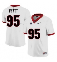 Men Georgia Bulldogs #95 Devonte Wyatt College Football Jerseys Sale-White Men Georgia Bulldogs #95 Devonte Wyatt College Football Jerseys Sale-White