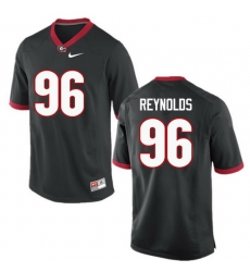 Men Georgia Bulldogs #96 Hudson Reynolds College Football Jerseys-Black Men Georgia Bulldogs #96 Hudson Reynolds College Football Jerseys-Black