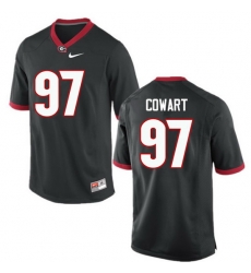 Men Georgia Bulldogs #97 Will Cowart College Football Jerseys-Black Men Georgia Bulldogs #97 Will Cowart College Football Jerseys-Black