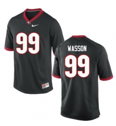 Men Georgia Bulldogs #99 Mitchell Wasson College Football Jerseys-Black Men Georgia Bulldogs #99 Mitchell Wasson College Football Jerseys-Black