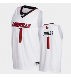 Men Louisville Cardinals Carlik Jones College Basketball White Swingman 2020 21 Jersey Men Louisville Cardinals Carlik Jones College Basketball White Swingman 2020 21 Jersey
