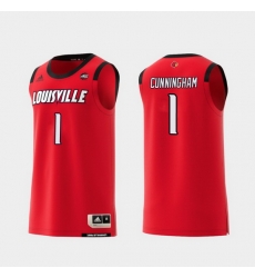 Men Louisville Cardinals Christen Cunningham Red Replica College Basketball Jersey Men Louisville Cardinals Christen Cunningham Red Replica College Basketball Jersey