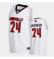 Men Louisville Cardinals Jae'Lyn Withers College Basketball White Swingman 2020 21 Jersey Men Louisville Cardinals Jae'Lyn Withers College Basketball White Swingman 2020 21 Jersey