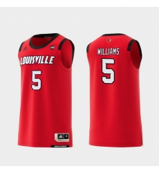 Men Louisville Cardinals Malik Williams Red Replica College Basketball Jersey Men Louisville Cardinals Malik Williams Red Replica College Basketball Jersey