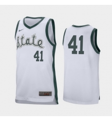 Michigan State Spartans Conner George White Retro Performance Men'S Jersey Michigan State Spartans Conner George White Retro Performance Men'S Jersey
