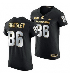 Michigan State Spartans Drew Beesley 2021 22 Golden Edition Limited Football Black Jersey Michigan State Spartans Drew Beesley 2021 22 Golden Edition Limited Football Black Jersey