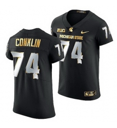 Michigan State Spartans Jack Conklin Golden Edition Nfl Limited Black Jersey Michigan State Spartans Jack Conklin Golden Edition Nfl Limited Black Jersey