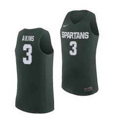 Michigan State Spartans Jaden Akins Michigan State Spartans Replica Basketball Jersey Michigan State Spartans Jaden Akins Michigan State Spartans Replica Basketball Jersey