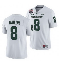 Michigan State Spartans Jalen Nailor White 2021 Peach Bowl College Football Playoff Jersey Michigan State Spartans Jalen Nailor White 2021 Peach Bowl College Football Playoff Jersey