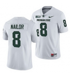 Michigan State Spartans Jalen Nailor White College Football Men Jersey Michigan State Spartans Jalen Nailor White College Football Men Jersey