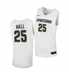 Michigan State Spartans Malik Hall White Replica Men Jersey Michigan State Spartans Malik Hall White Replica Men Jersey