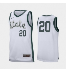 Michigan State Spartans Matt Mcquaid White Retro Performance Men'S Jersey Michigan State Spartans Matt Mcquaid White Retro Performance Men'S Jersey