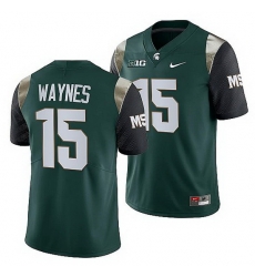 Michigan State Spartans Trae Waynes Green College Football Men Jersey Michigan State Spartans Trae Waynes Green College Football Men Jersey