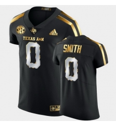 Men Texas A&M Aggies Ainias Smith Golden Edition Black Authentic Jersey Men Texas A&M Aggies Ainias Smith Golden Edition Black Authentic Jersey