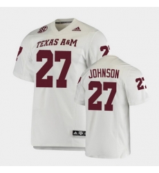 Men Texas A&M Aggies Antonio Johnson College Football White Premier Jersey Men Texas A&M Aggies Antonio Johnson College Football White Premier Jersey