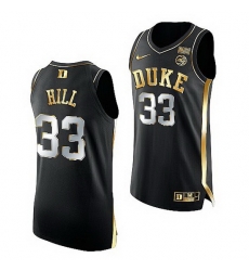 Duke Blue Devils Grant Hill Black Golden Edition Retired Number Jersey Duke Blue Devils Grant Hill Black Golden Edition Retired Number Jersey