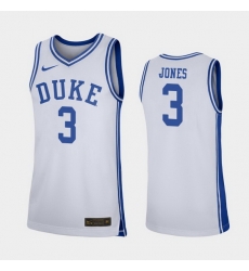 Duke Blue Devils Tre Jones White Replica Men'S Jersey Duke Blue Devils Tre Jones White Replica Men'S Jersey