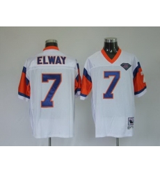 Mitchel 26 Ness Broncos Active Player Custom White With 75 Anniversary Patch Stitched Throwback NFL Jersey Mitchel 26 Ness Broncos Active Player Custom White With 75 Anniversary Patch Stitched Throwback NFL Jersey