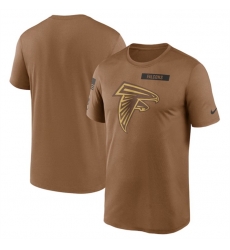 Men Atlanta Falcons 2023 Brown Salute To Service Legend Performance T Shirt Men Atlanta Falcons 2023 Brown Salute To Service Legend Performance T Shirt