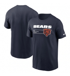 Men Chicago Bears Navy Division Essential T Shirt Men Chicago Bears Navy Division Essential T Shirt