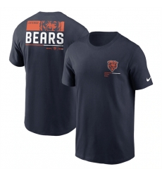 Men Chicago Bears Navy Team Incline T Shirt Men Chicago Bears Navy Team Incline T Shirt