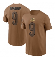 Men Cincinnati Bengals 9 Joe Burrow 2023 Brown Salute To Service Name 26 Number T Shirt Men Cincinnati Bengals 9 Joe Burrow 2023 Brown Salute To Service Name 26 Number T Shirt