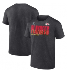 Men Charcoal Kansas City Chiefs 2024 Nfl Playoffs T Shirt Men Charcoal Kansas City Chiefs 2024 Nfl Playoffs T Shirt